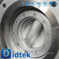 Didtek Triple Offset DN100 Acier inoxydable Wafer Type Butterfly Valve